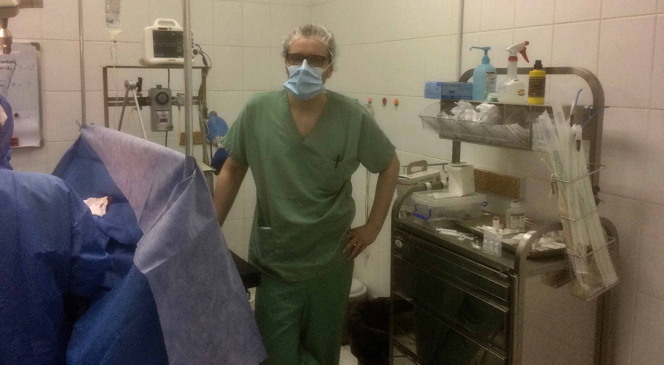 I operationssalen på sjukhuset i Khamir, Jemen. 