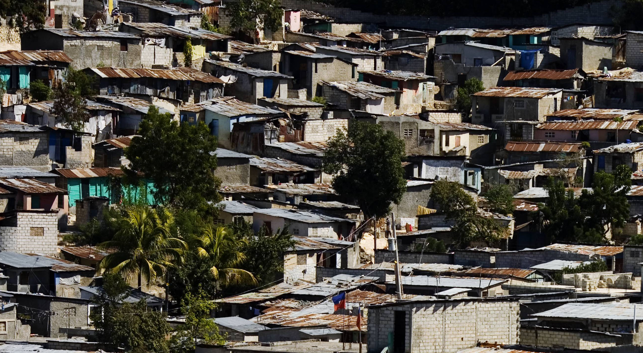 Slummen i Port-au-Prince, Haiti.