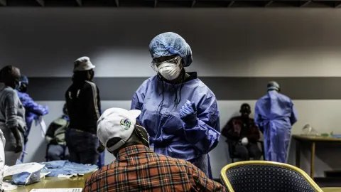 Masstestning för coronavirus i Sydafrika. 