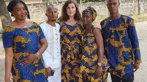 Emelie Sandberg på en kollegas bröllop