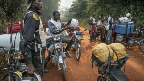 En vaccinationskampanj mot mässling i norra Kongo-Kinshasa