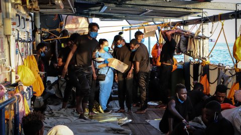 Ilina Angelova, humanitär rådgivare, ombord på Läkare Utan Gränsers sök- och räddningsfartyg Sea-Watch 4.