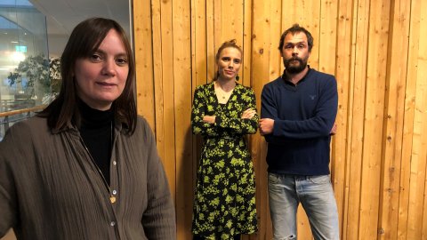 Catinka Agneskog och journalisterna Anna Roxvall och Johan Persson