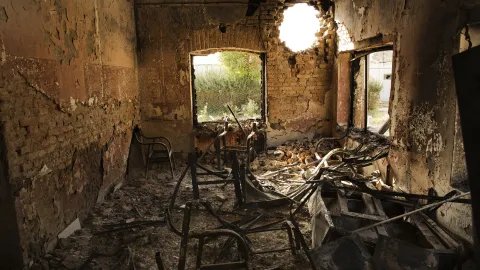 Läkare Utan Gränsers sjukhus i Kunduz, Afghanistan, som bombades 2015.
