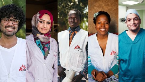 Anställda på Läkare Utan Gränser från olika länder i världen