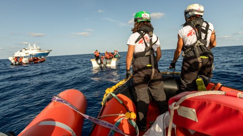 En räddningsaktion på Medelhavet 
