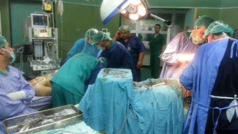 Operationssalen på Al Shifa-sjukhuset i Gaza. FOTO: Cosimo Le Quaglie.