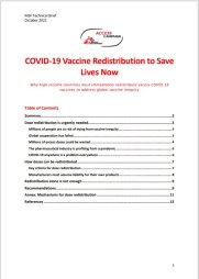 Rapporten COVID-19 Vaccine Redistribution to Save Lives Now