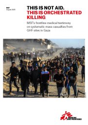 Omslag till rapporten This is not aid. This is orchestrated killing