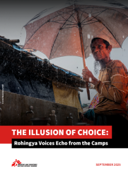 Rapportomslag, man med paraply