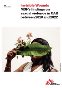 Omslag för rapporten Osynliga sår. En kvinna håller ett blad framför sitt ansikte.