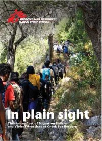 framsida av rapporten med en bild på en grupp människor som går i led på en stig genom skog
