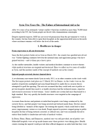 Syria Two Years On - The Failure of Internation Aid so far framsida