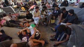 I flyktingförvaret i Zintan i Libyen var 700 män inlåsta i en stor hangar