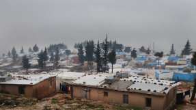 Läger i Jebel Harem i nordvästra Syrien