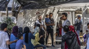 Vår barnklinik utanför Morialägret på den grekiska ön Lesbos.