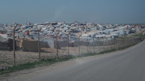 Al Hol-lägret, det största lägret i nordöstra Syrien. 