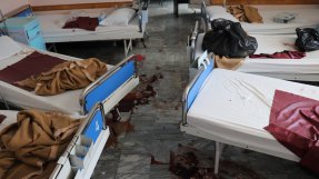 En avdelning på sjukhuset i Dasht-e-Barchi, Afghanistan, som attackerades 12 maj, 2020.