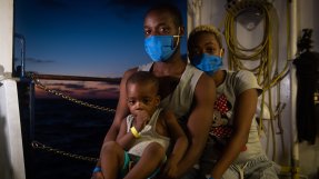 Mouliom Souleman från Kamerun undsattes tillsammans med sin familj av Sea Watch 4.