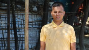 Faruk bor i ett läger i Cox's Bazar, Bangladesh. 