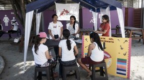 Läkare Utan Gränsers uppsökande team i Choloma, Honduras.