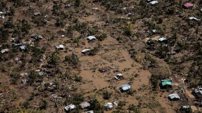 Översvämmade områden i Mocambique efter cyklonen Idai 2019