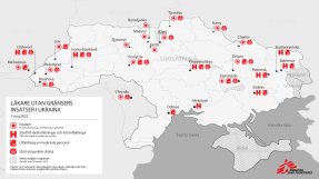 Läkare Utan Gränsers insatser i Ukraina 5 maj, 2022.