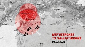 Karta över Turkiet och Syrien