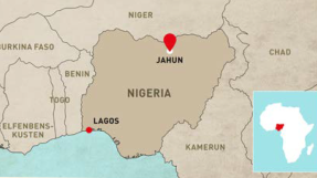 Karta som visar var Jahun ligger i Nigeria