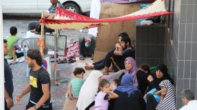 Den israeliska offensiven Protective Edge har gjort att människor tagit sin tillflykt till Al Shifa-sjukhuset i Gaza där Läkare Utan Gränser arbetar. Bilden är från den 24 juli 2014. FOTO: Samantha Maurin