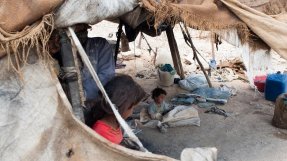 Många av beduinernas tält har blivit förstörda av den israeliska armén. FOTO: Benoit Marquet/MSF