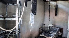 Sjukhuset i Leer plundrades och brändes i slutet av januari eller början av februari och lämnade flera hundra tusen människor utan tillgång till vård. FOTO: Michael Goldfarb