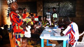 Den humanitära krisen i landet har förvärrats ytterligare sedan statskuppen i mars. Här synsa några av våra patienter i närheten av huvudstaden Bangui.