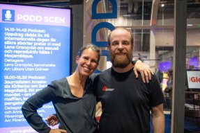 Lena Granqvist och Björn på bokmässan i Göteborg