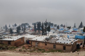 Läger i Jebel Harem i nordvästra Syrien