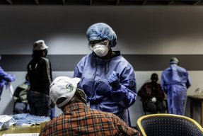 Masstestning för coronavirus i Sydafrika. 