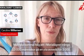Caroline Willeman, projektkoordinator vid Morialägret på den grekiska ön Lesbos