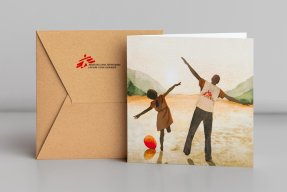 Ett av våra tryckta gåvobevis med medföljande kuvert