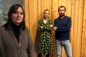 Catinka Agneskog och journalisterna Anna Roxvall och Johan Persson