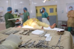 En operationssal på Boostsjukhuset i Lashkar Gah, Afghanistan.
