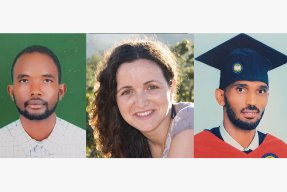 Våra kollegor Tedros, Maria och Yohannes som dödades i Tigray, Etiopien, i juni 2021.