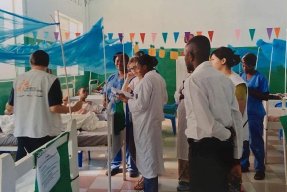 Sandra Jonasson på sjukhuset i Kasai, Kongo-Kinshasa.