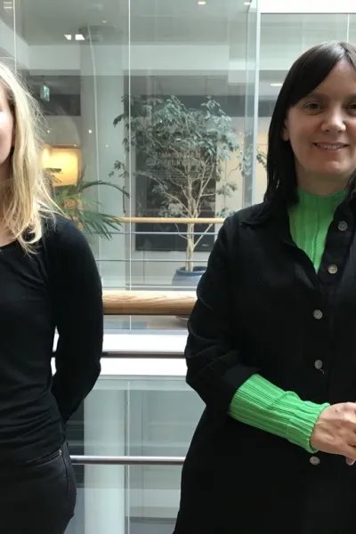 Sjuksköterskan Anna Blideman och Catinka Agneskog på Läkare Utan Gränser.