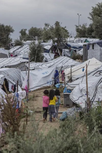 I Morialägret på den grekiska ön Lesbos bodde omkring 12 000 män, kvinnor och barn.