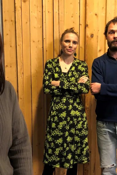Catinka Agneskog och journalisterna Anna Roxvall och Johan Persson