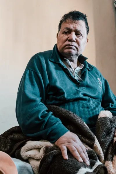 70-årige palestiniern Tawfik bor i Shatilalägret i södra Beirut, Libanon.