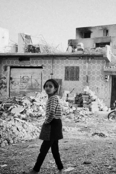 Raqqa, Syrien, är nästan helt förstört, stora delar av staden är raserade. 