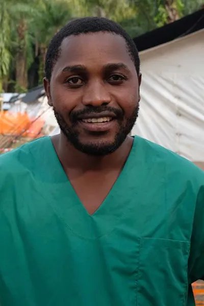 Patient Muhindo Kamavu, sjuksköterska som arbetar med ebolautbrottet i Nordkivu, Kongo-Kinshasa.