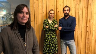 Catinka Agneskog och journalisterna Anna Roxvall och Johan Persson