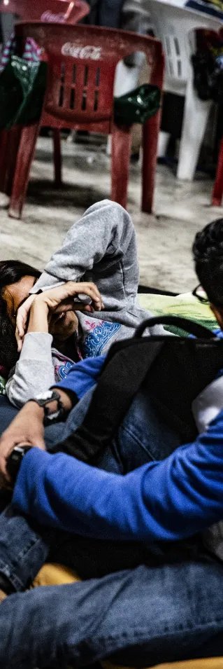 Människor får hjälp av Läkare Utan Gränsers team i Piedras Negras